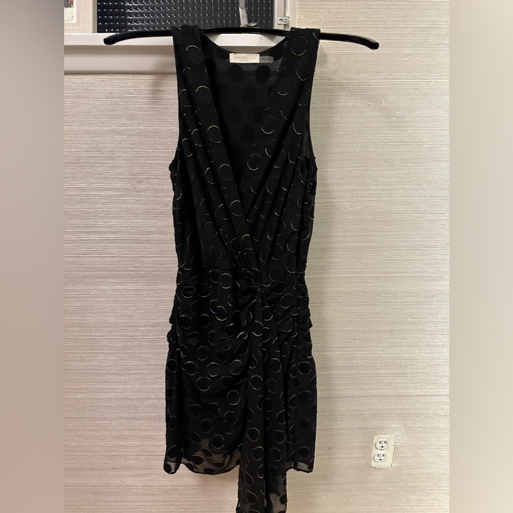 Ramy Brook V-neck black mini dress size 0